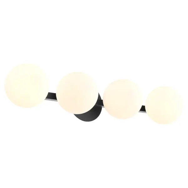 Jasper 4-Light Matte Black Globe Vanity - Image 2