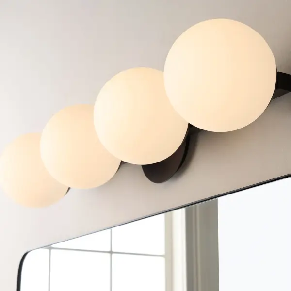 Jasper 4-Light Matte Black Globe Vanity - Image 7