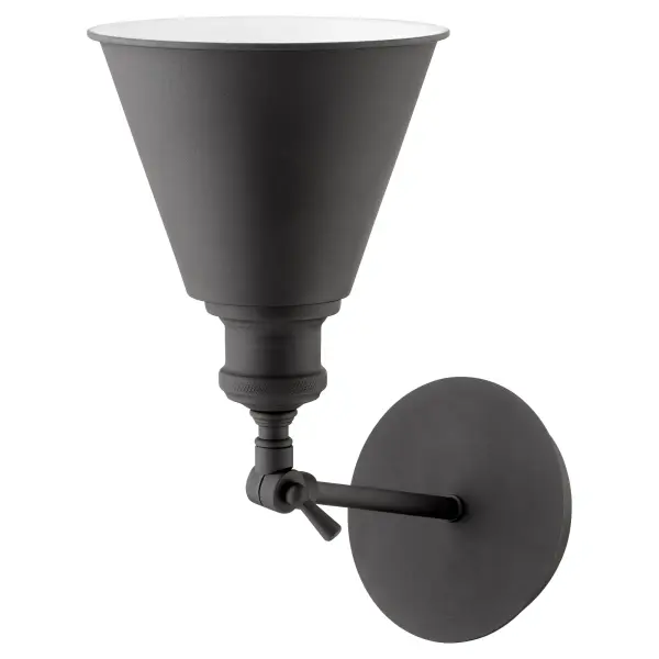 Small Cone Wall Sconce in Textured Black - Image 4