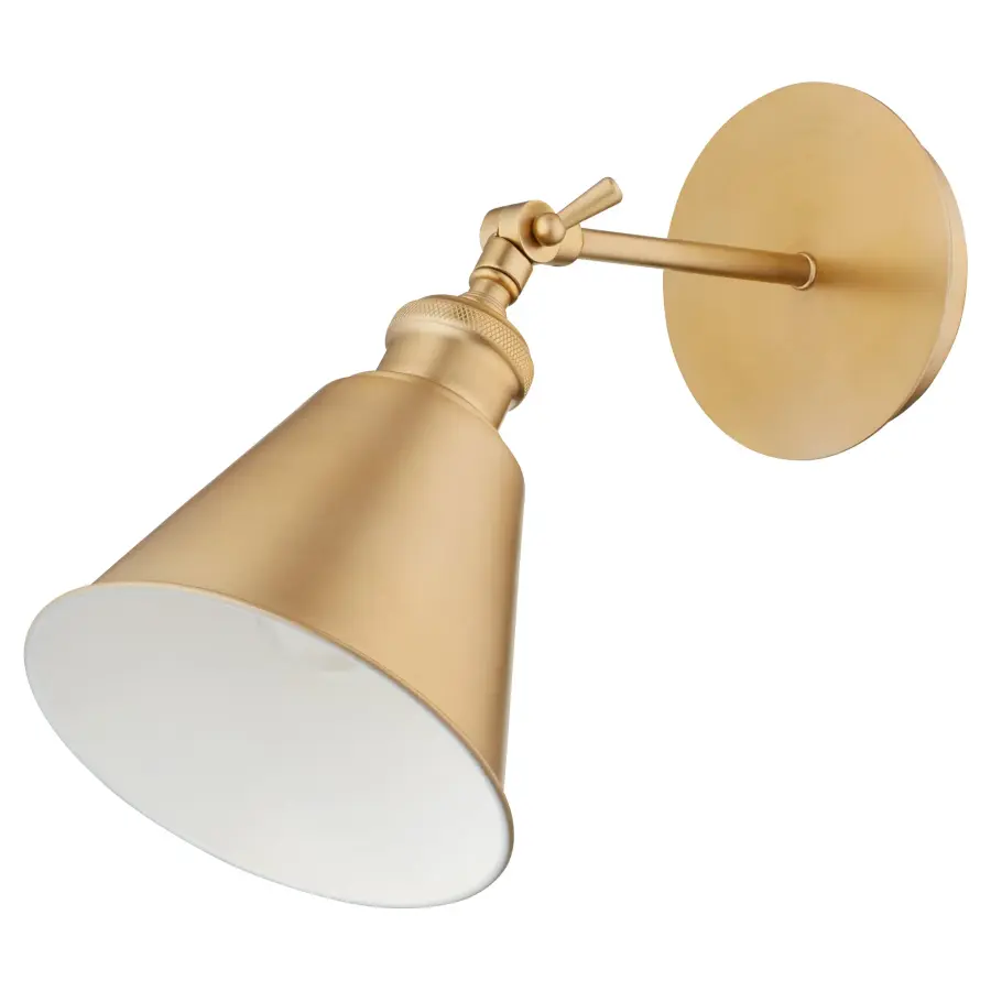 Small Cone Wall Mount in Aged Brass - Image 2