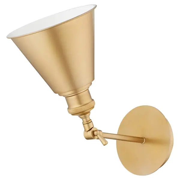 Small Cone Wall Mount in Aged Brass - Image 3