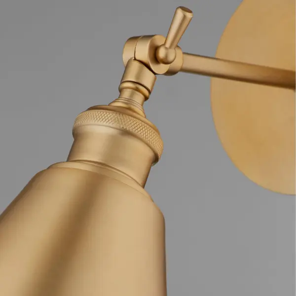 Small Cone Wall Mount in Aged Brass - Image 6
