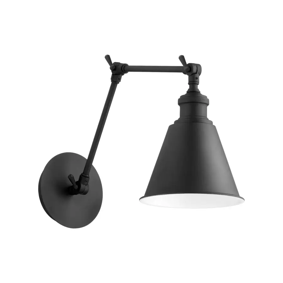 Mid-Century Modern Black Wall Sconce - Image 1