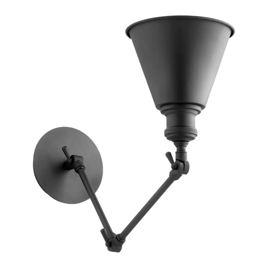 Mid-Century Modern Black Wall Sconce - Image 2