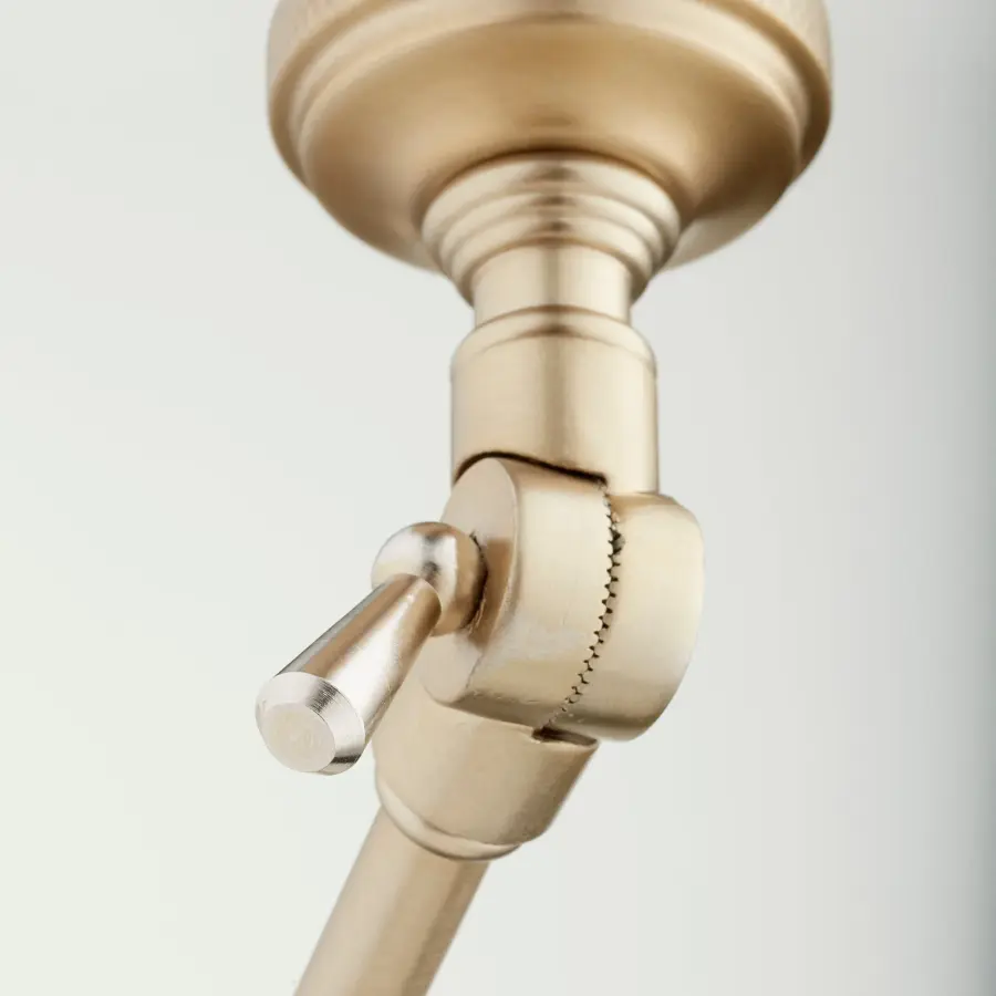 Mid-Century Modern Aged Brass Wall Sconce - Image 2