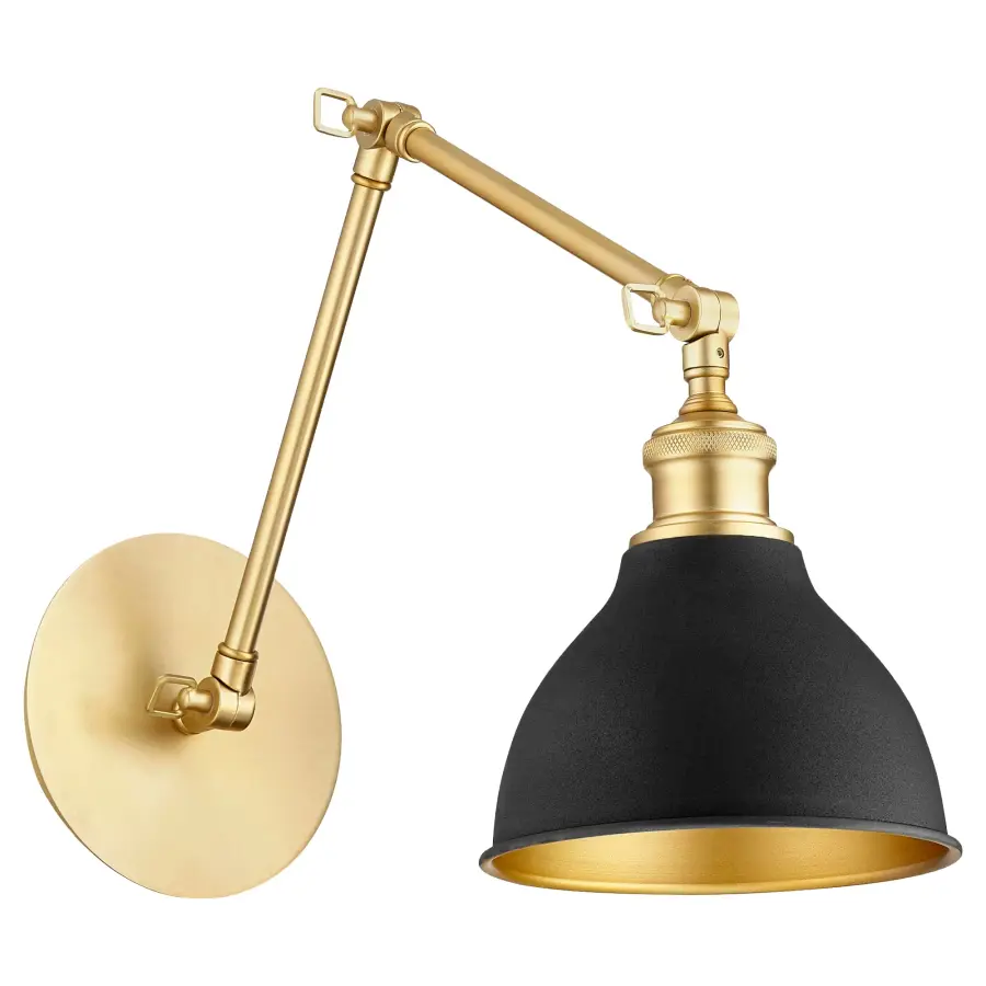 Two-Tone Adjustable Arm Wall Sconce