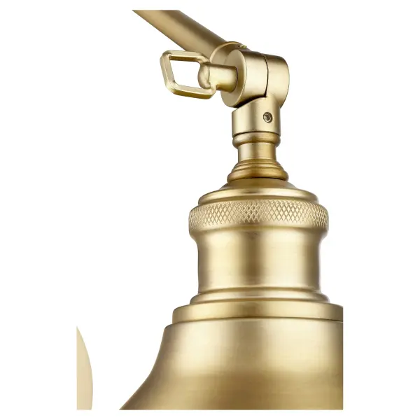 Aged Brass Adjustable Arm Wall Sconce - Image 2