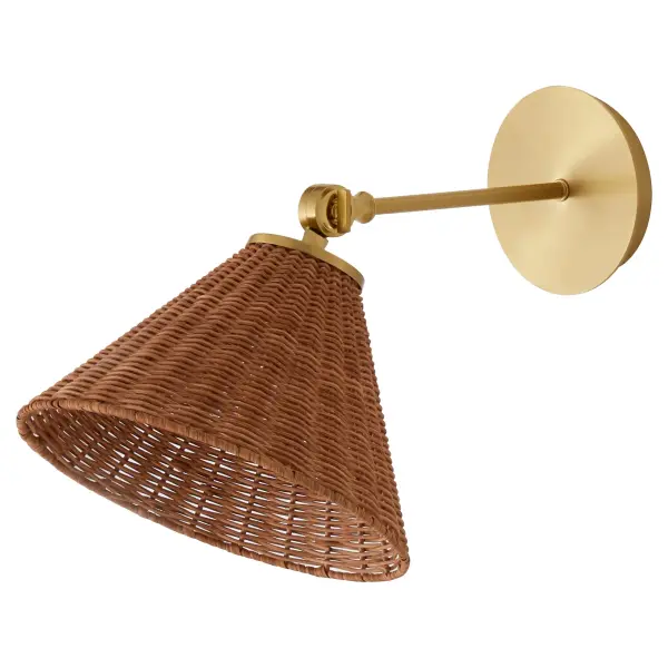 Robinson Wicker Wall Sconce - Aged Brass - Image 4