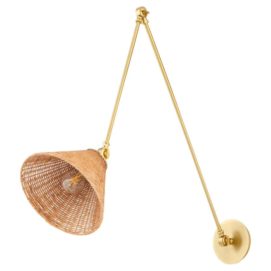 Robinson Wicker Large Wall Sconce - Image 1