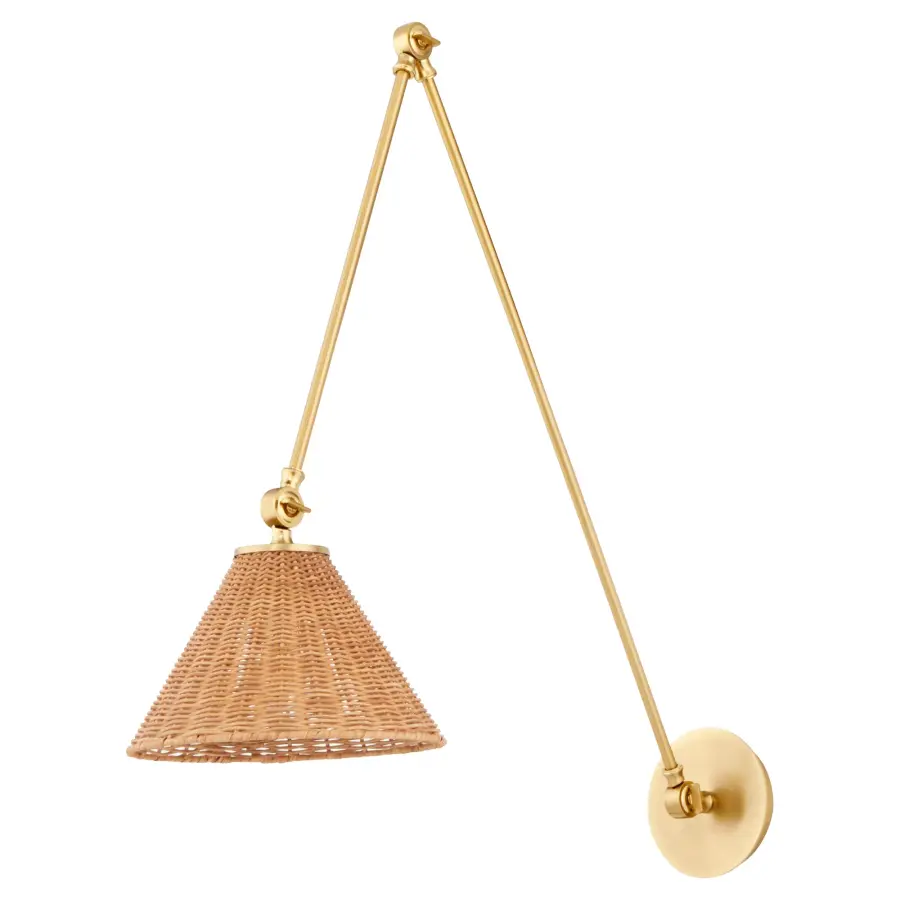 Robinson Wicker Large Wall Sconce - Image 3