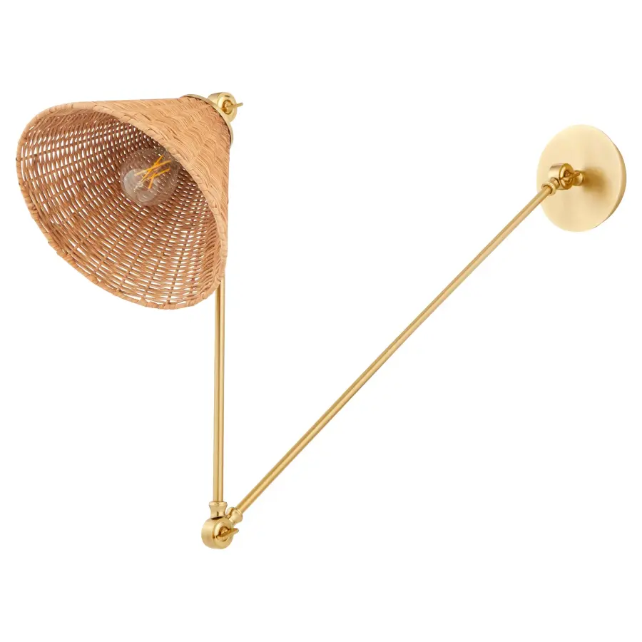 Robinson Wicker Large Wall Sconce - Image 4