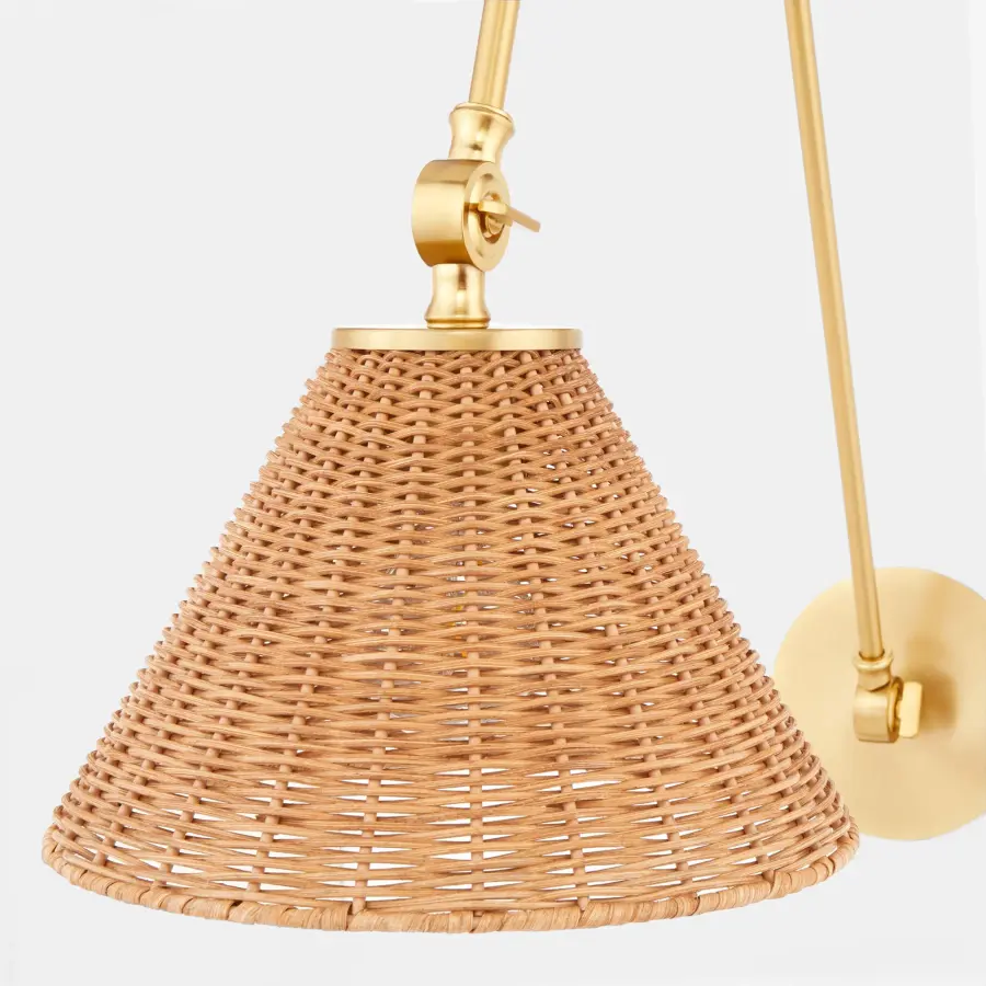 Robinson Wicker Large Wall Sconce - Image 5