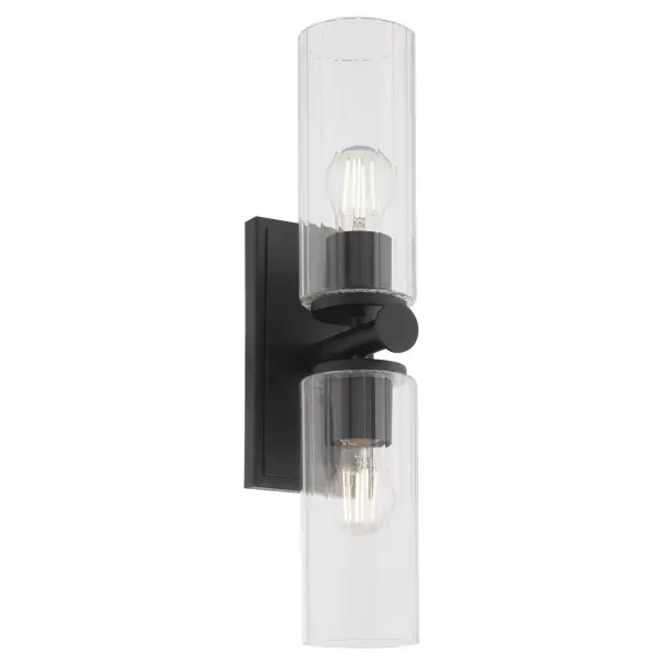 Mercier 2-Light Wall Sconce in Matte Black - Image 2