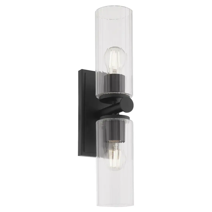 Mercier 2-Light Wall Sconce in Matte Black - Image 2