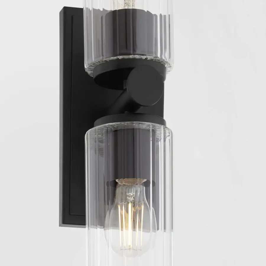 Mercier 2-Light Wall Sconce in Matte Black - Image 3