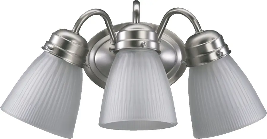 3-Light Traditional Satin Nickel Vanity