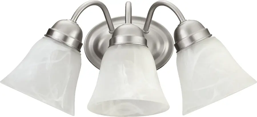 3-Light Traditional Satin Nickel Vanity