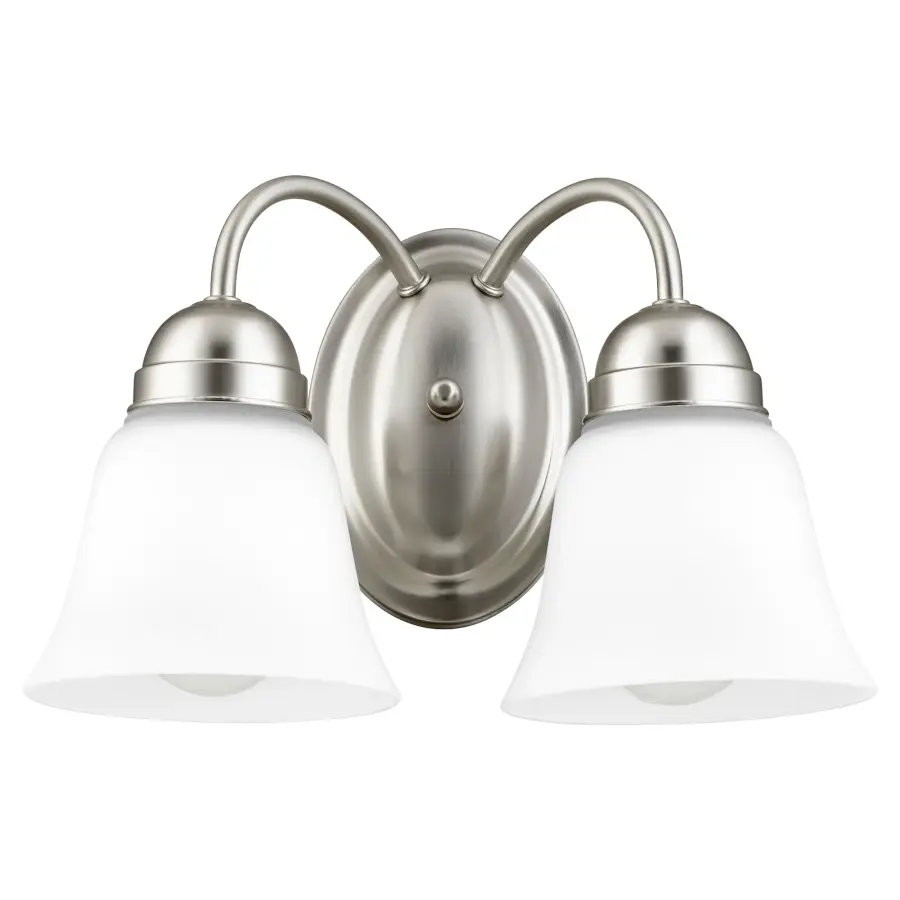 Traditional Satin Nickel Wall Sconce - 2 Light - Image 1