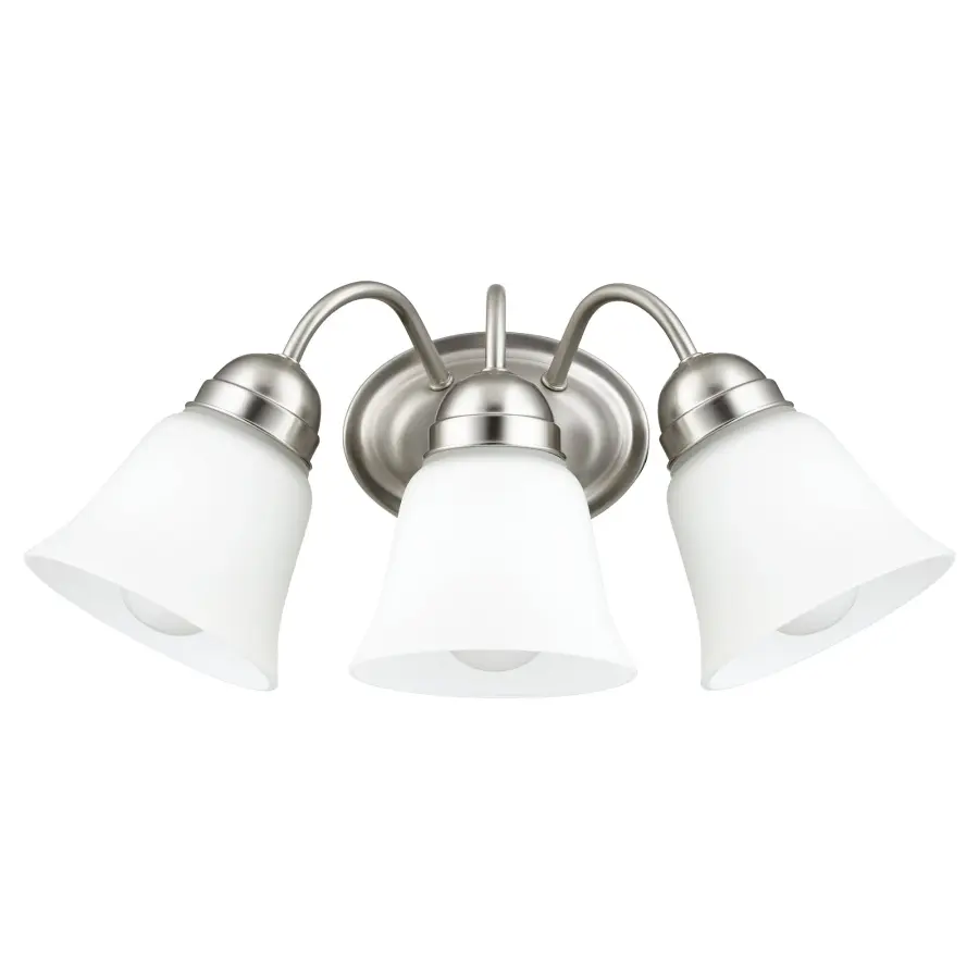 3-Light Traditional Satin Nickel Wall Sconce