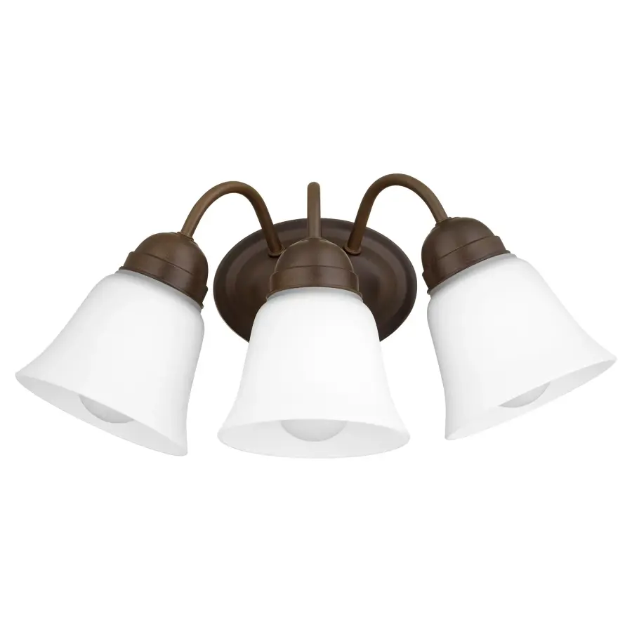 3-Light Traditional Oiled Bronze Wall Sconce - Image 1