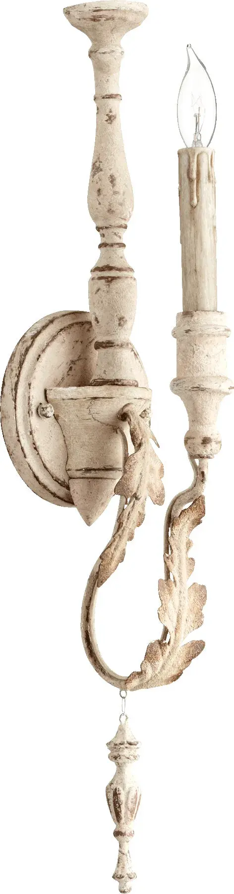 Salento 1-Light Traditional Wall Sconce in Persian White
