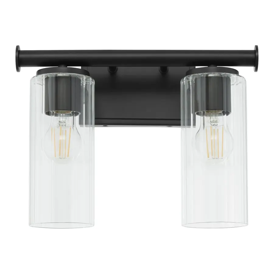 Mercier 2-Light Vanity in Matte Black - Image 1