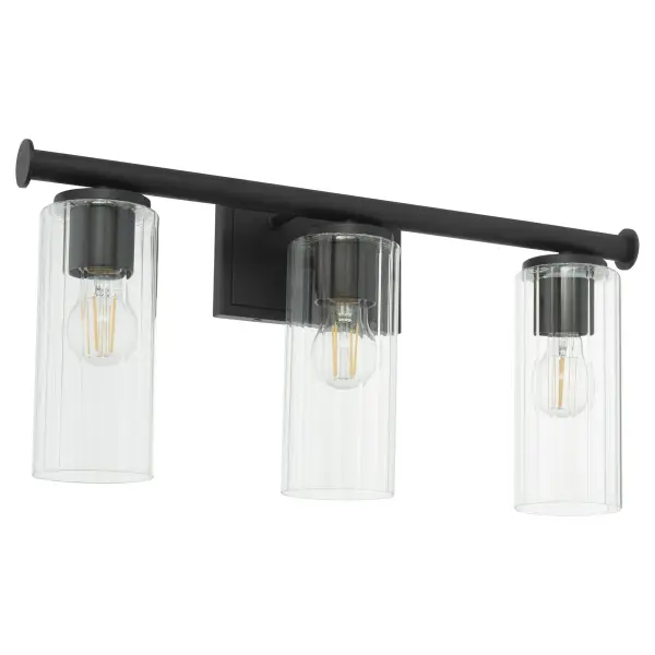 Mercier 3-Light Vanity in Matte Black - Image 1