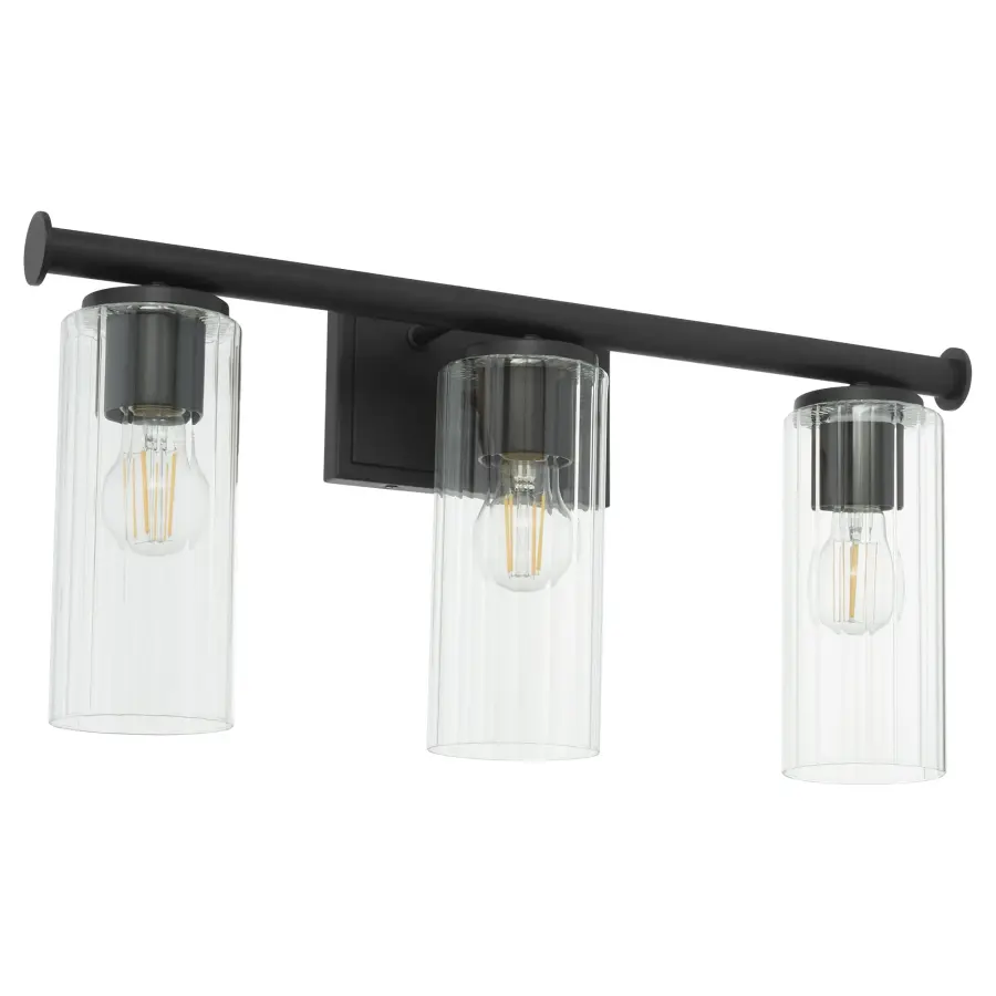 Mercier 3-Light Vanity in Matte Black - Image 1