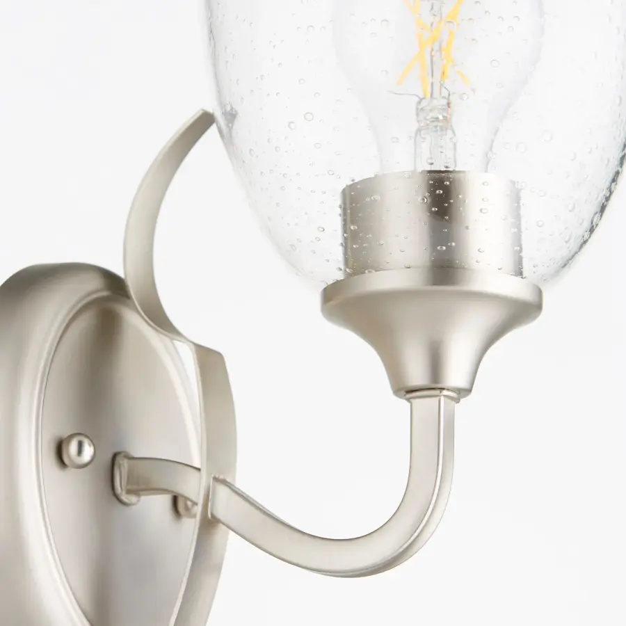 Jardin Traditional Wall Sconce with Clear Seeded Glass - Image 2