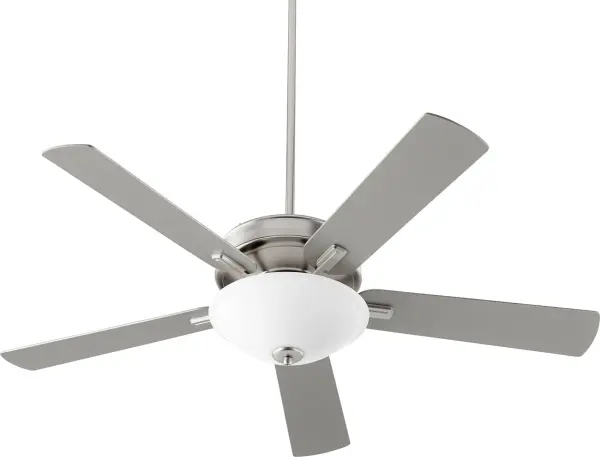 The Premier 52" Ceiling Fan delivers powerful airflow with whisper-quiet operation in a contemporary design. Five sleek blades and integrated lighting with a low-profile dome diffuser make it ideal for transitional and modern interiors.