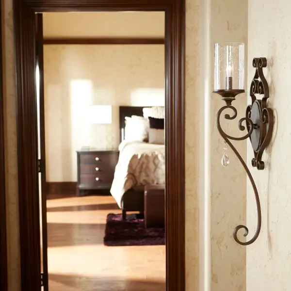 San Miguel 1-Light Traditional Wall Sconce in Persian White - Image 3