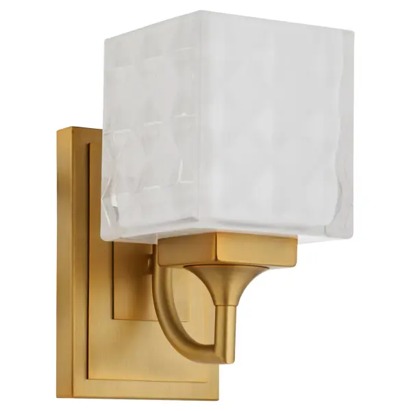 Diamonte 1-Light Wall Sconce in Brushed Brass - Image 1