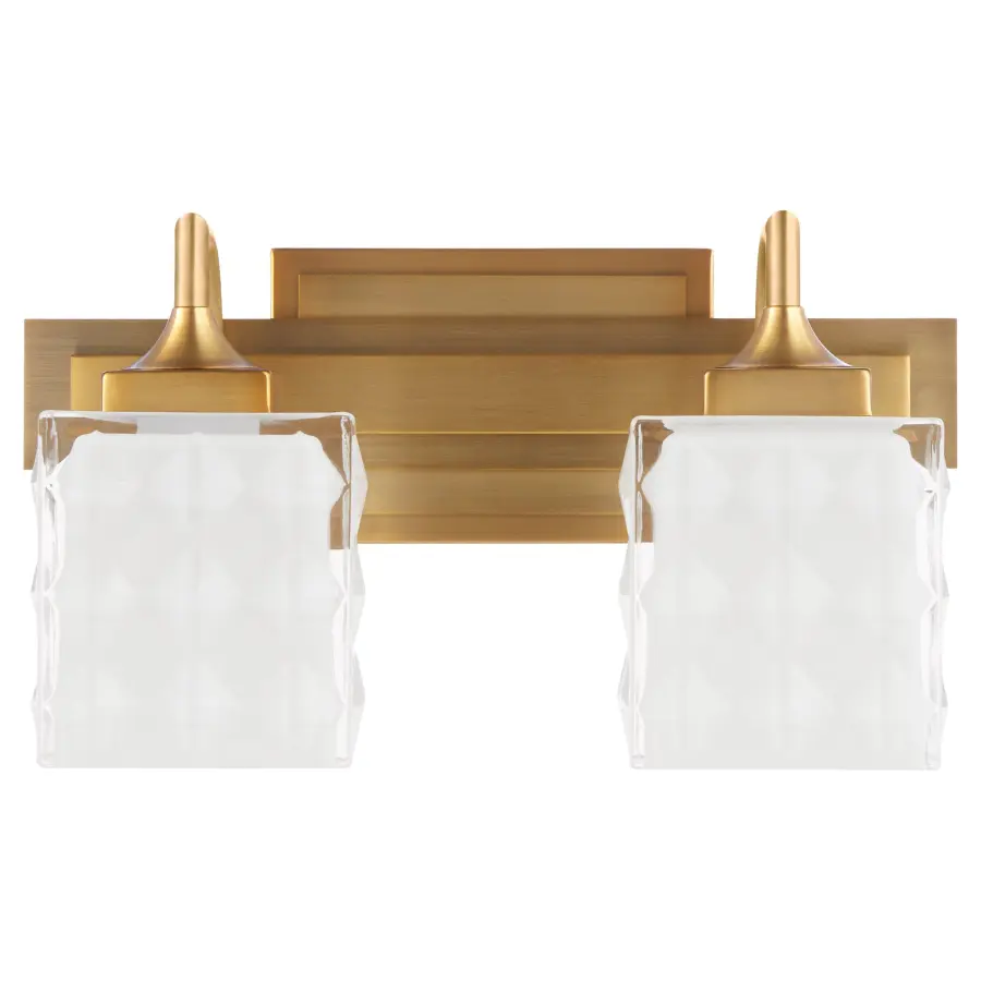 Diamonte 2-Light Vanity in Brushed Brass - Image 1