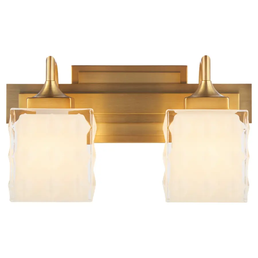 Diamonte 2-Light Vanity in Brushed Brass - Image 2