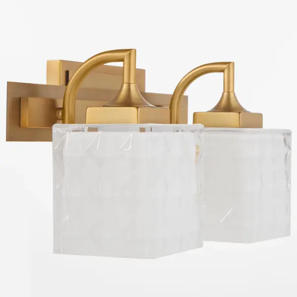 Diamonte 2-Light Vanity in Brushed Brass - Image 3
