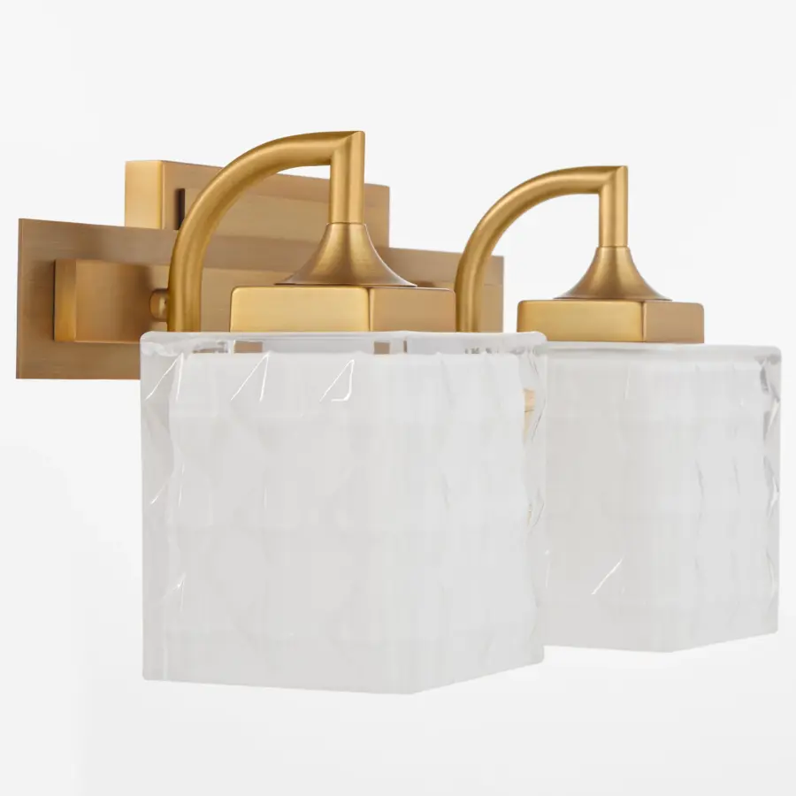 Diamonte 2-Light Vanity in Brushed Brass - Image 3