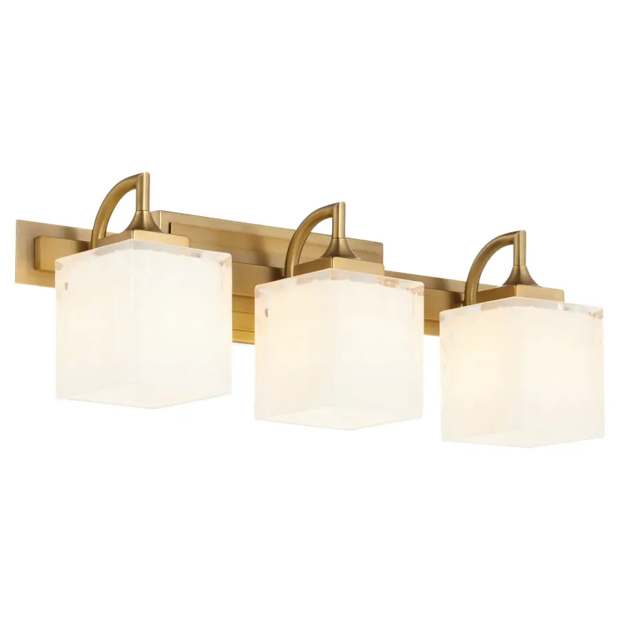 Diamonte 3-Light Vanity in Brushed Brass - Image 2