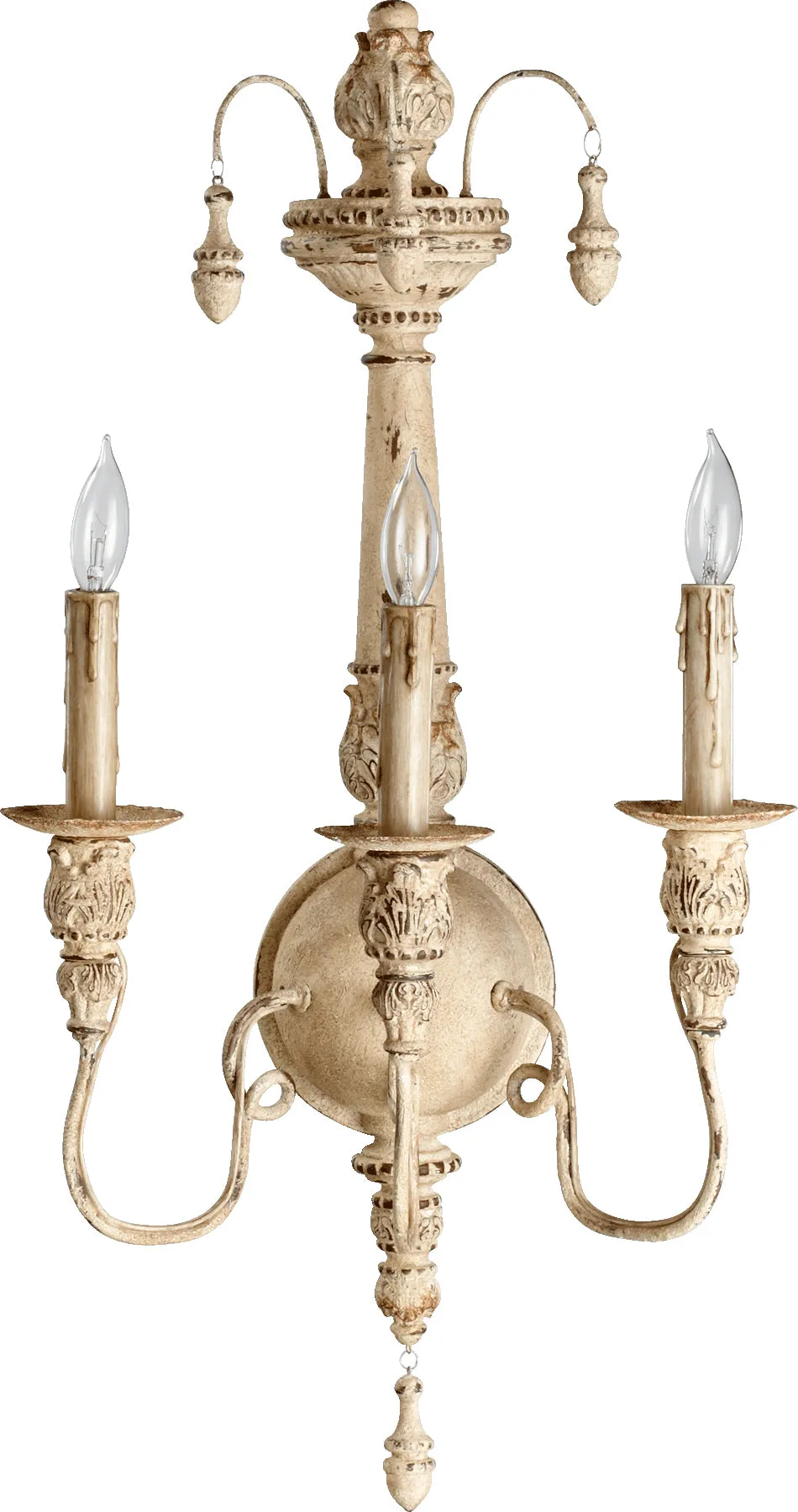 Salento 3-Light Traditional Wall Sconce in Persian White