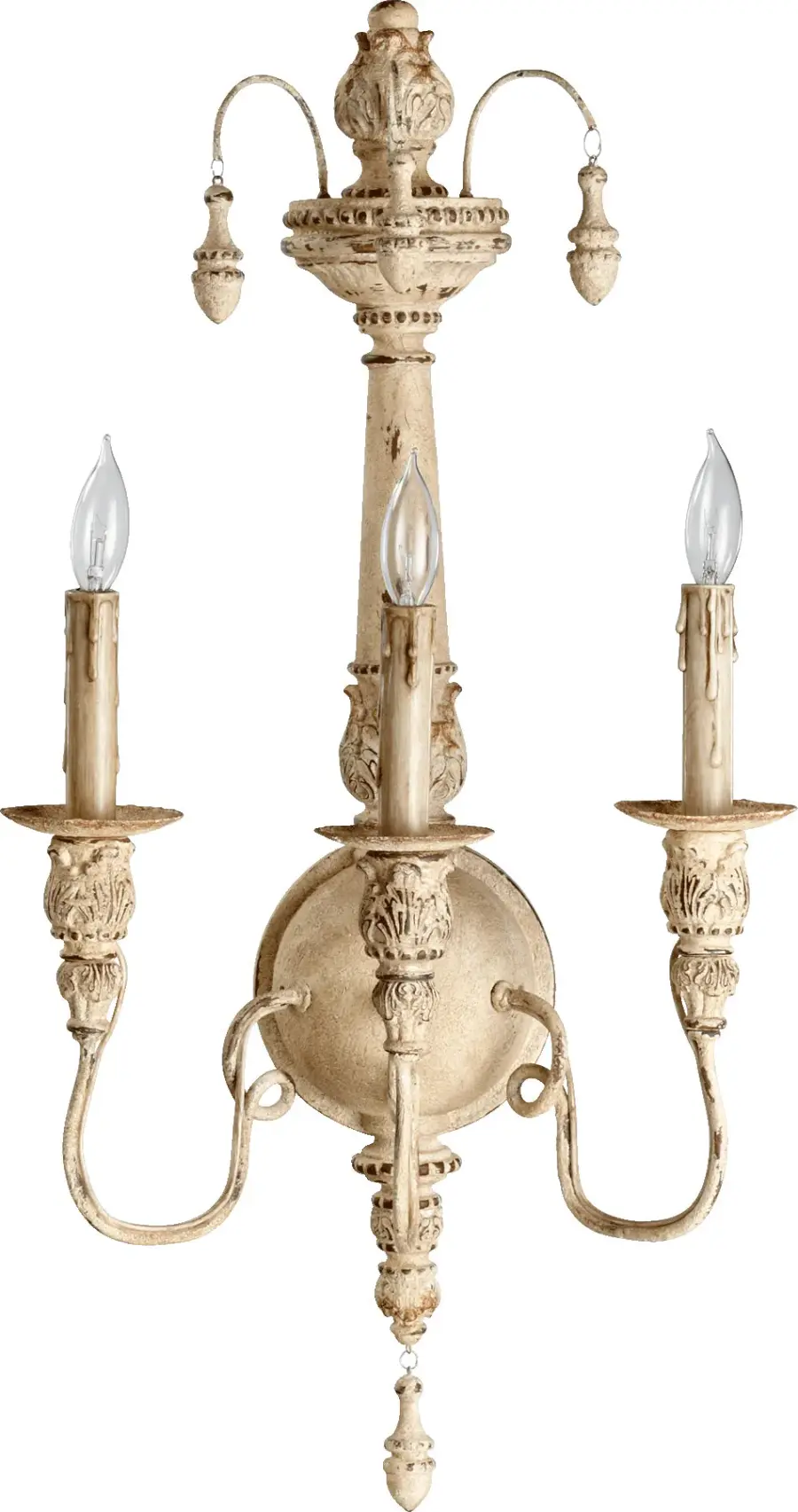 Salento 3-Light Traditional Wall Sconce in Persian White