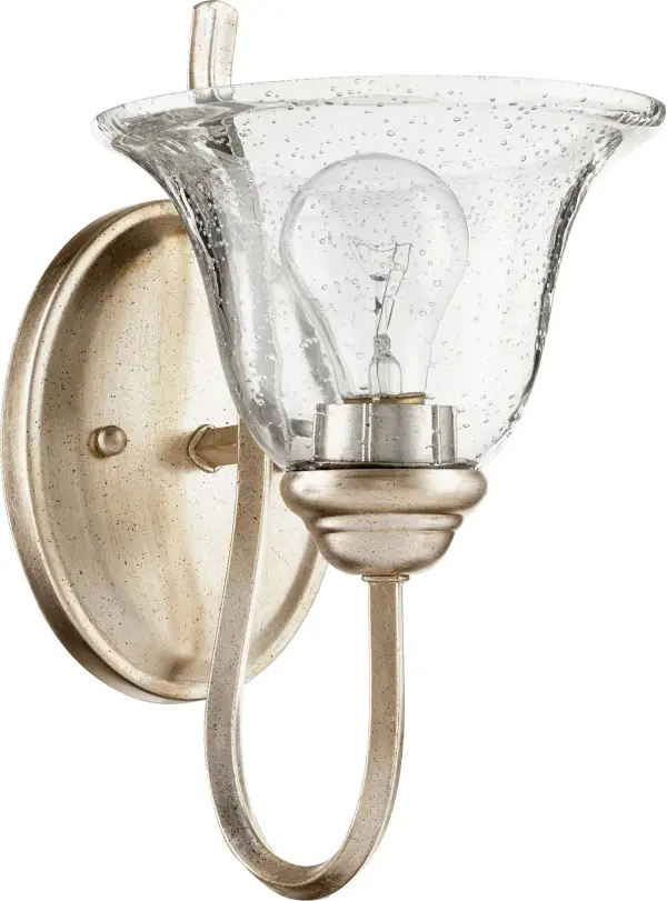 Spencer 1-Light Transitional Wall Sconce in Aged Silver Leaf
