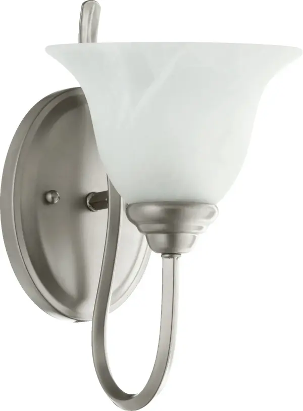 Spencer 1-Light Transitional Wall Sconce in Classic Nickel