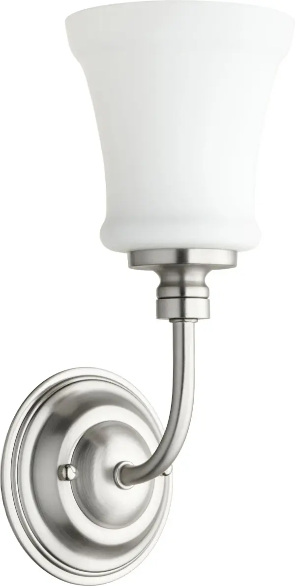Rossington 1-Light Transitional Wall Sconce in Satin Nickel