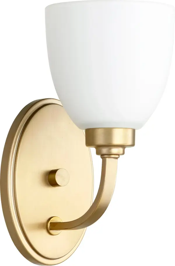 Reyes 1-Light Traditional Aged Brass Wall Sconce
