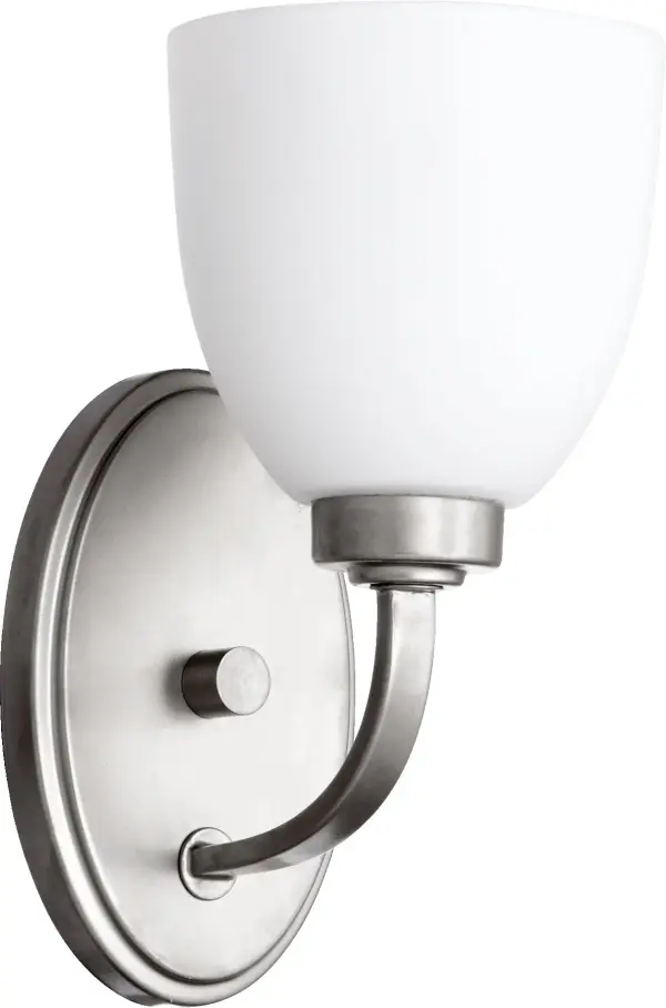 Reyes 1-Light Transitional Wall Sconce in Classic Nickel