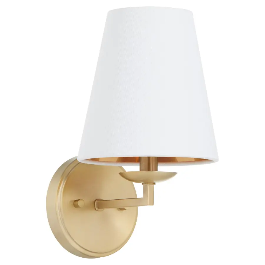 Karnes 1-Light Wall Sconce in Aged Brass - Image 1