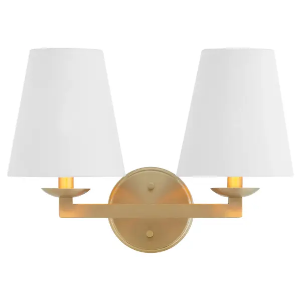 Karnes 2-Light Wall Sconce in Aged Brass - Image 2