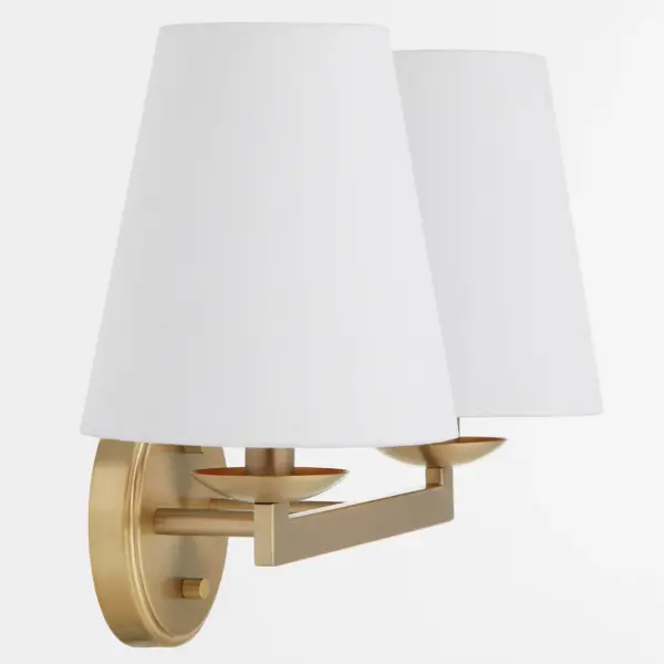 Karnes 2-Light Wall Sconce in Aged Brass - Image 4