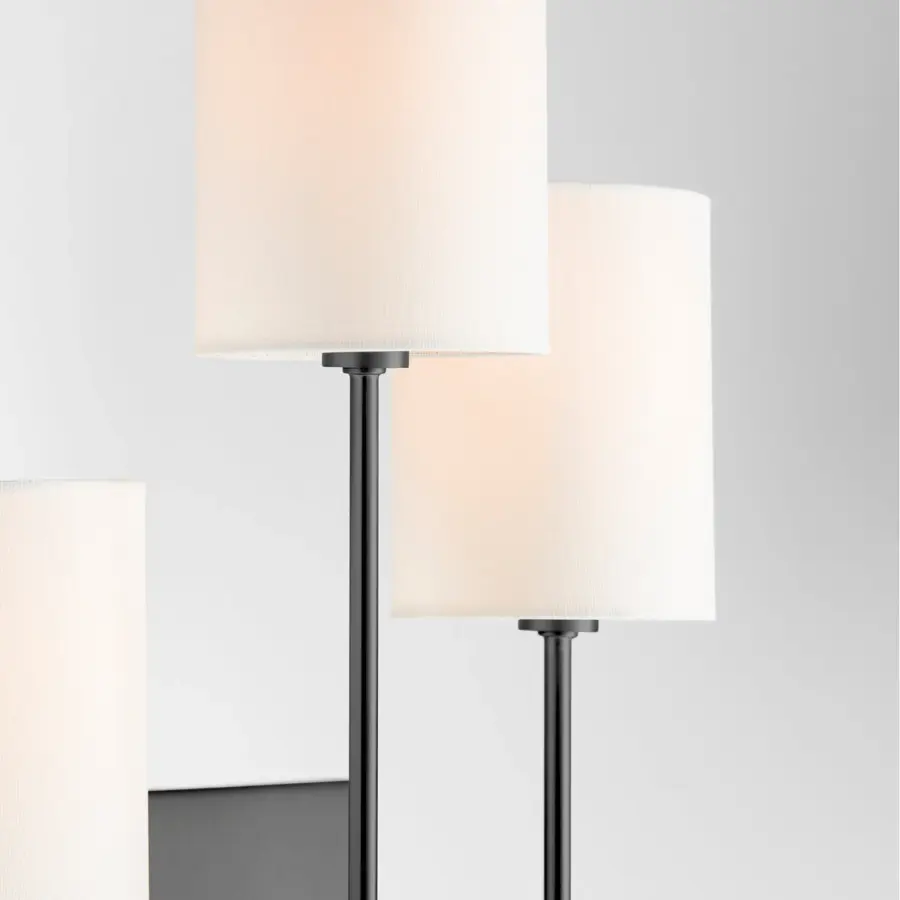Harmony 3-Light Wall Sconce in Matte Black - Image 3