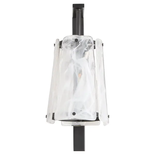 Striking Contemporary Sconce with Glacier-Inspired Glass Panels