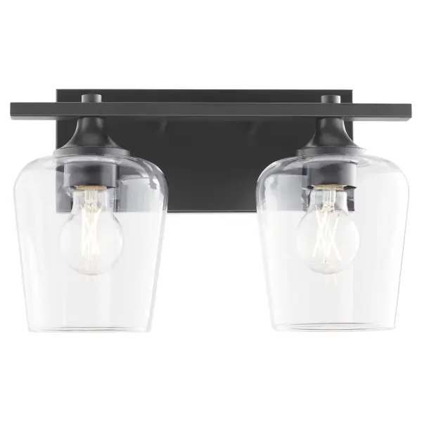 Classic Vanity Lighting with Modern Matte Black Finish - Image 2